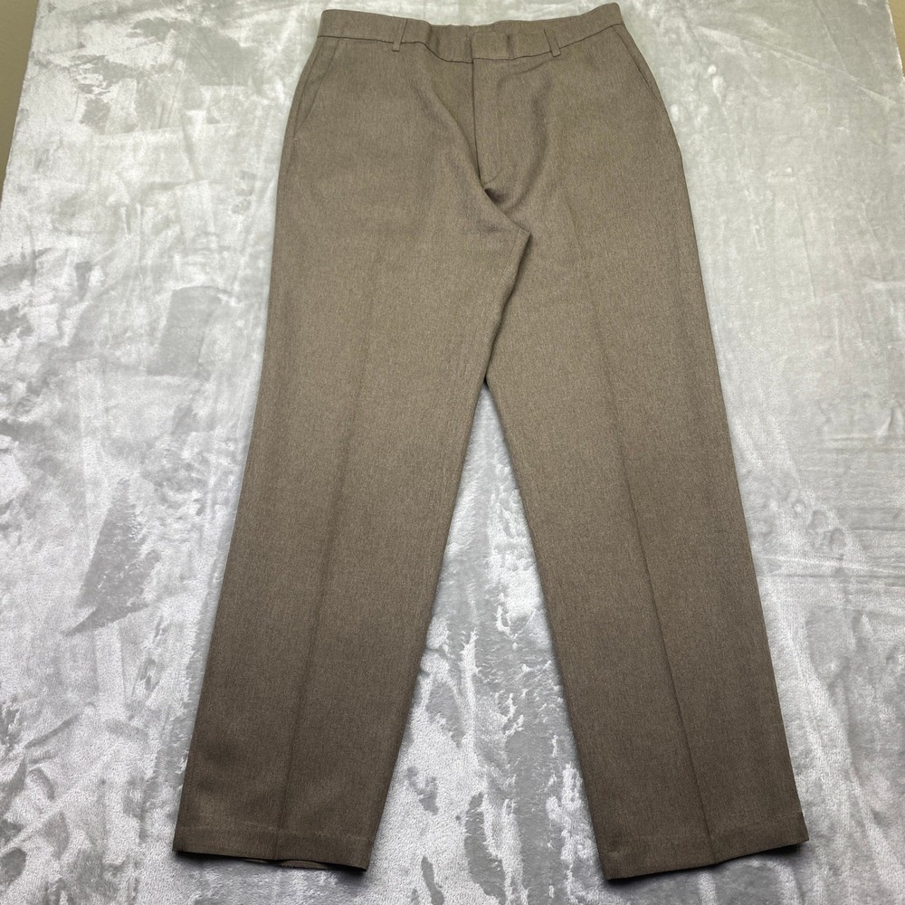 VTG Levi's Action Slacks Flat Front Dress Pants Brown Sz 36 Fits 34" 97' Preppy
